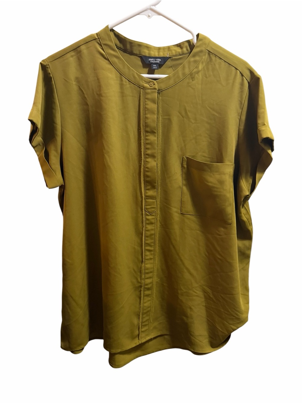 Simply Vera VeraWang Short-Sleeve Blouse size XXL
